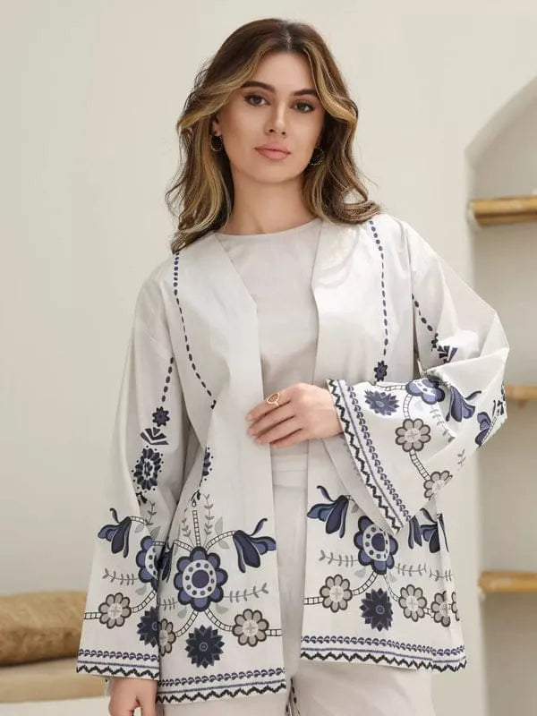 3 Pcs Women's Stitched Swiss Voile Printed Suit