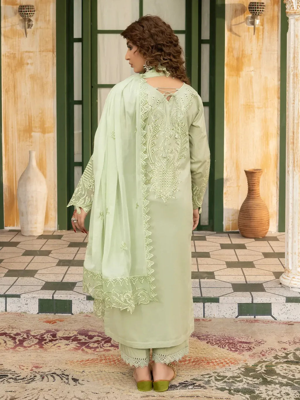 Zarar - U1B Women's Stitched Embroidered Lawn Suit - 4 Pcs