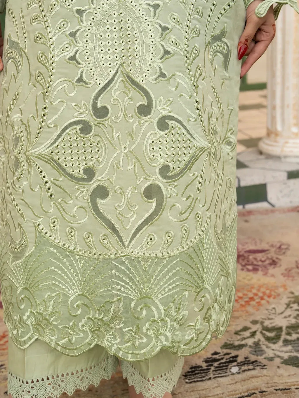 Zarar - U1B Women's Stitched Embroidered Lawn Suit - 4 Pcs