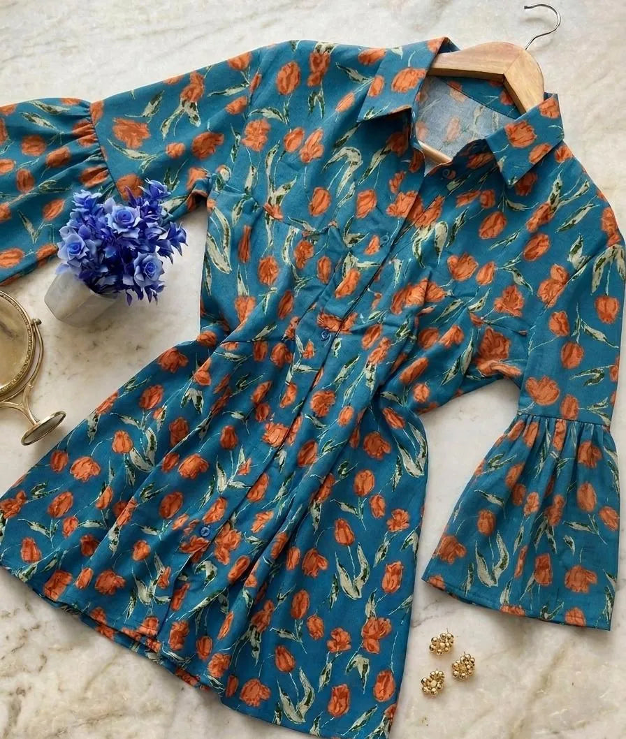 Chiffon Printed Top - Stylish Women's Stitched Wear 1 Pc