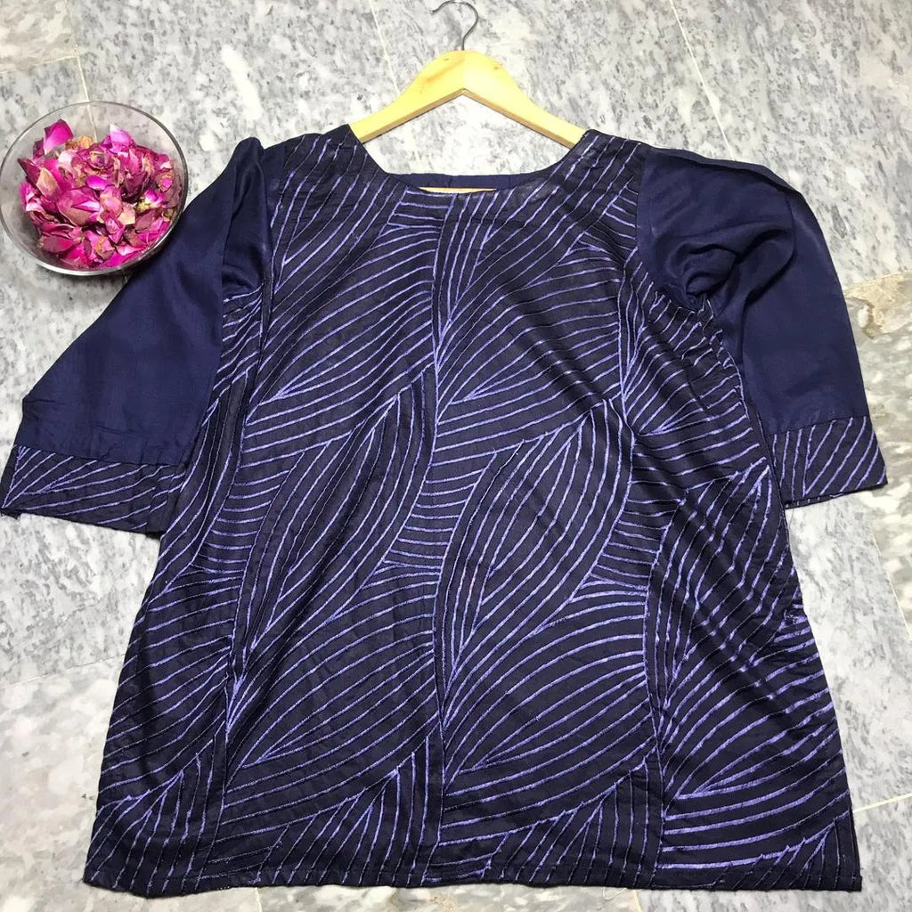 1 Pcs Embroidered Dress Arabic Lawn Stitch Shirt
