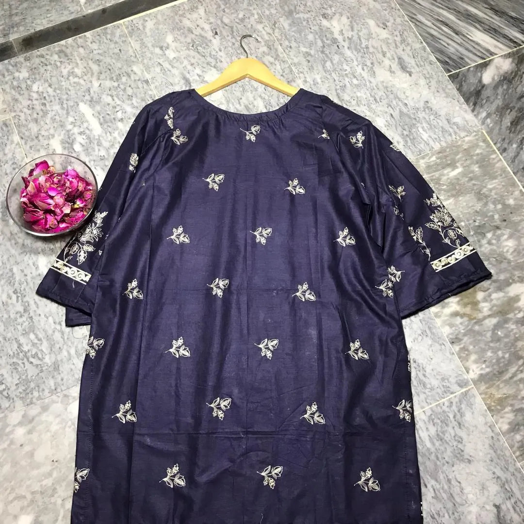 1 Pcs Woman's Arabic Lawn Embroidered Stitch Shirt