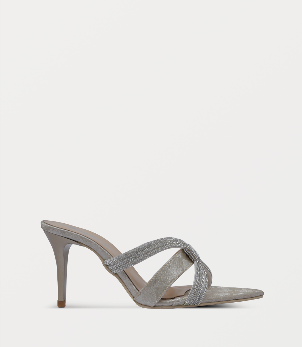 Women Slipper Heels-GOLDEN