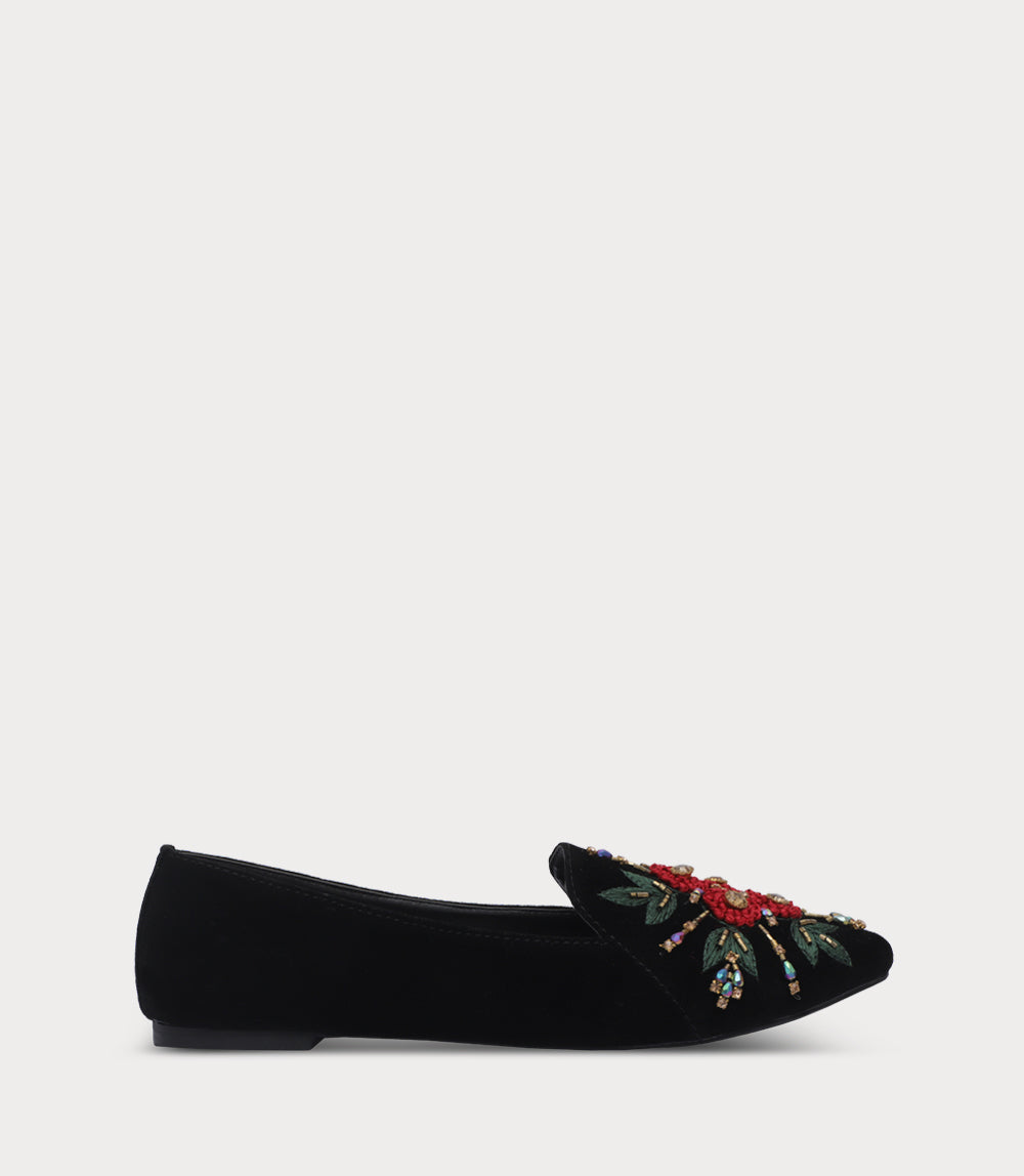 Women Ballerina-BLACK/MULTI