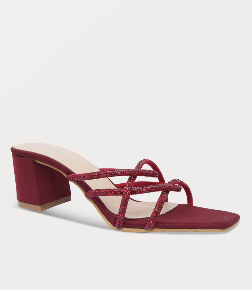 Women Slipper Heels-MAROON