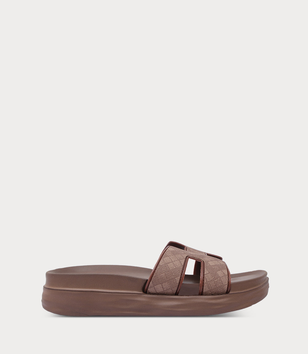 Women Casual Slipper-BROWN