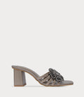 Women Slipper Heels-PEWTER