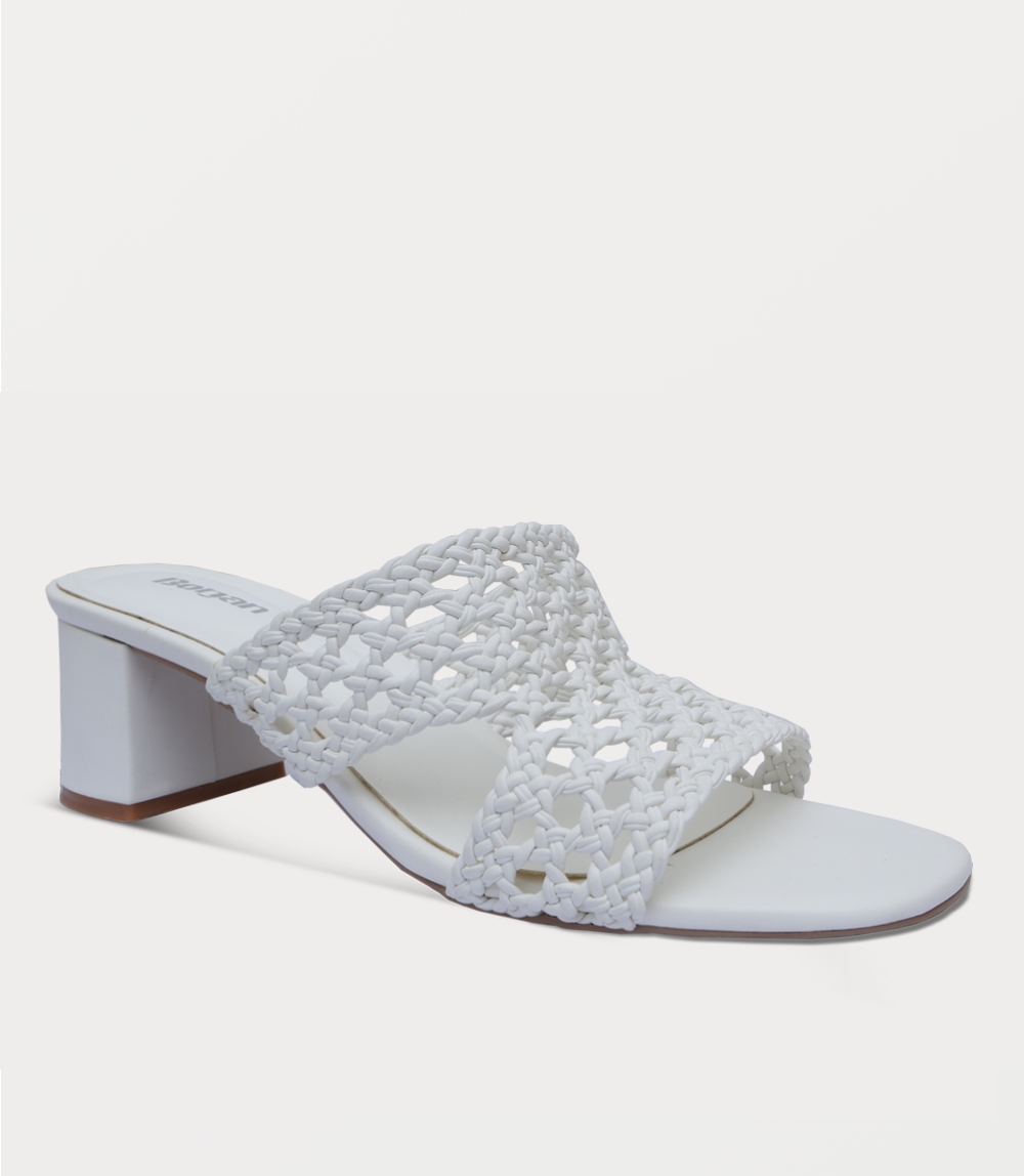 Women Slipper Heels-WHITE