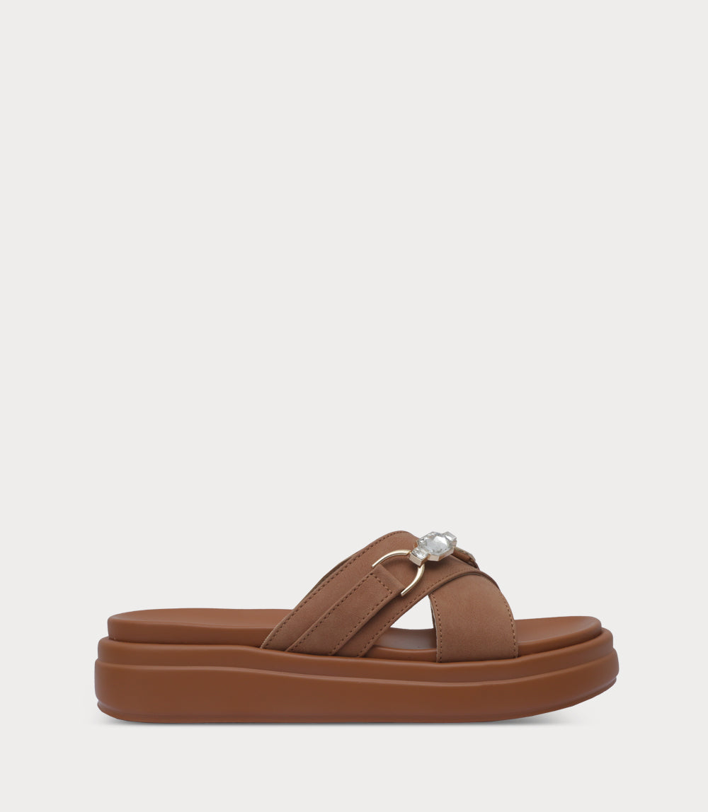 Women Comfort Slipper-TAN