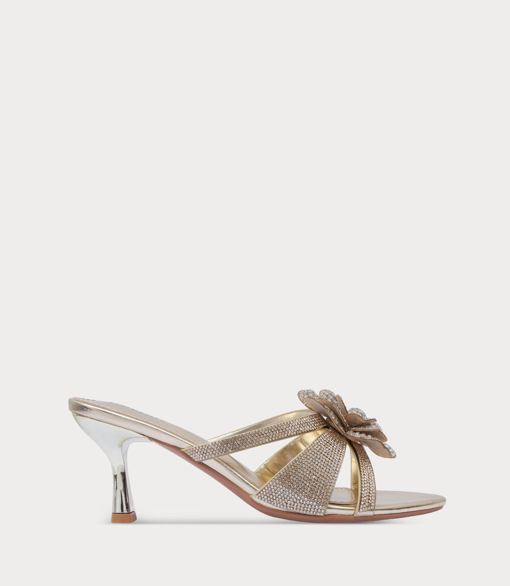 Women Slipper Heels-GOLD
