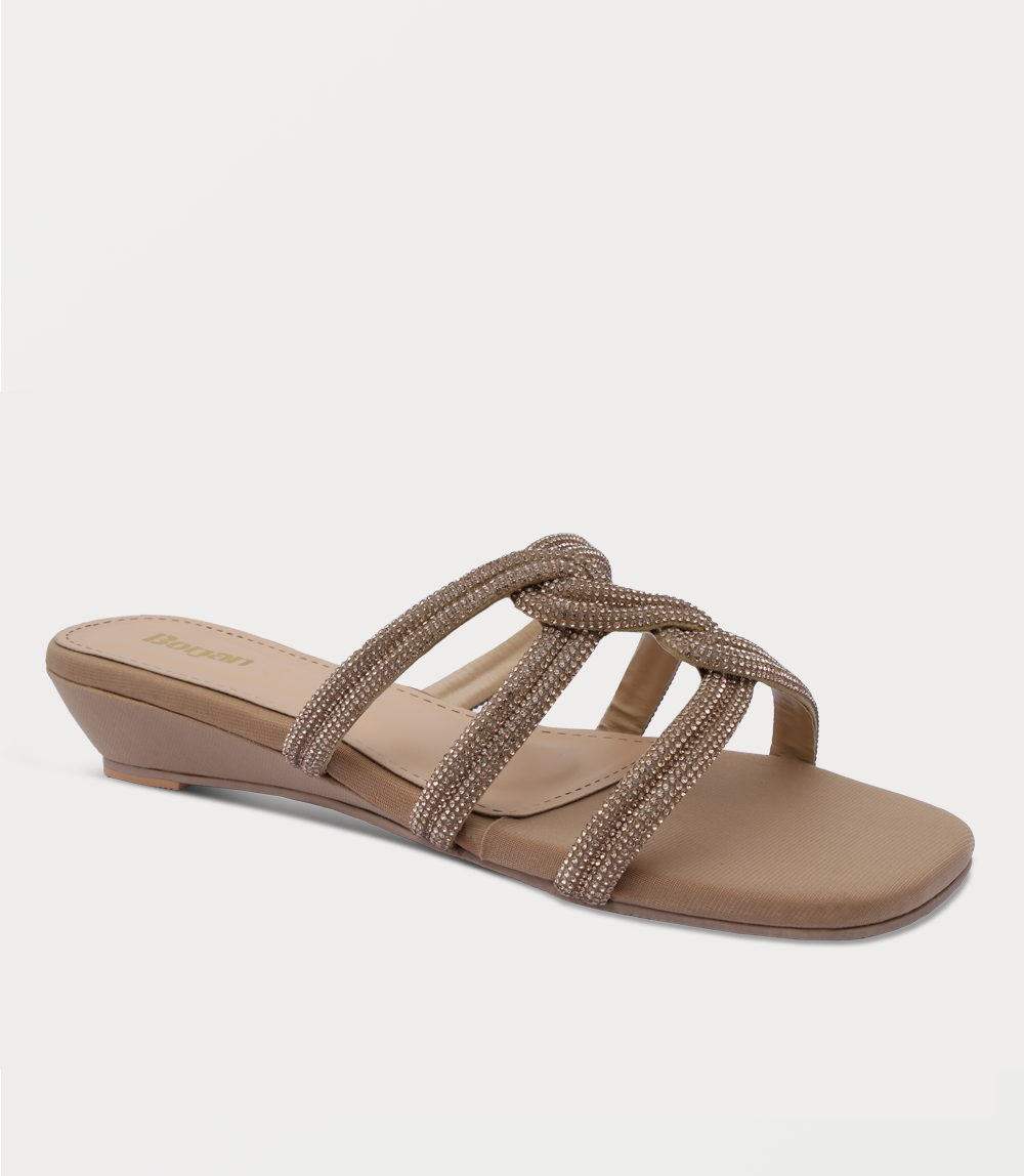Women Slipper Heels-GOLDEN