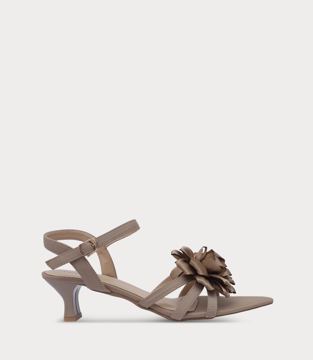 Women Sandal Heels-BEIGE