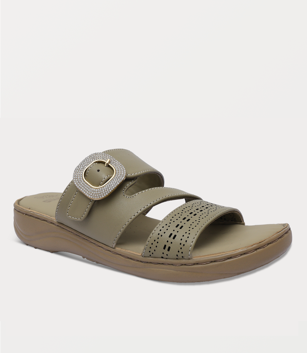 Women Comfort Slipper-OLIVE