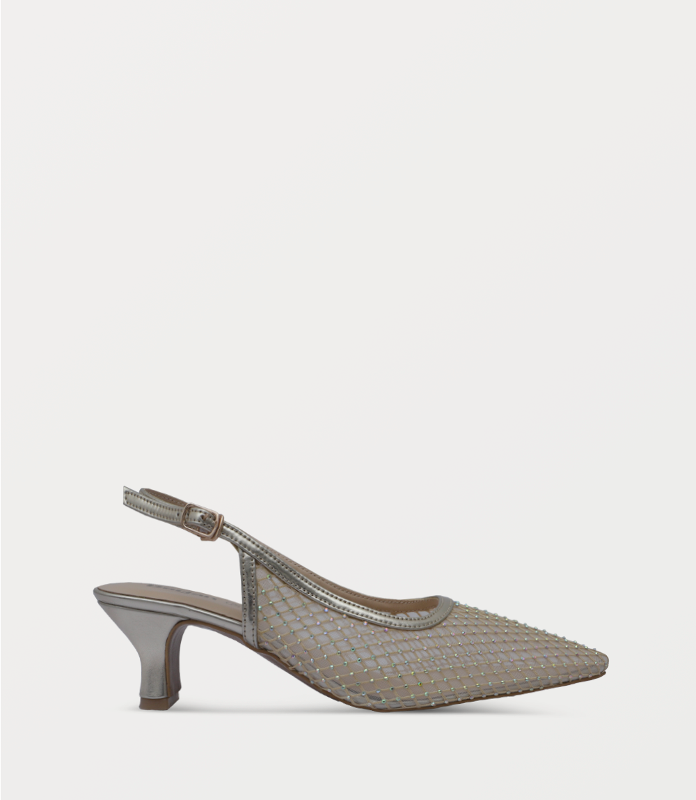 Women Sling Back-GOLDEN