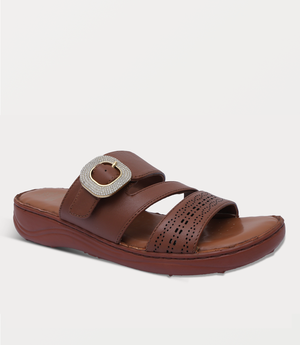 Women Comfort Slipper-TAN