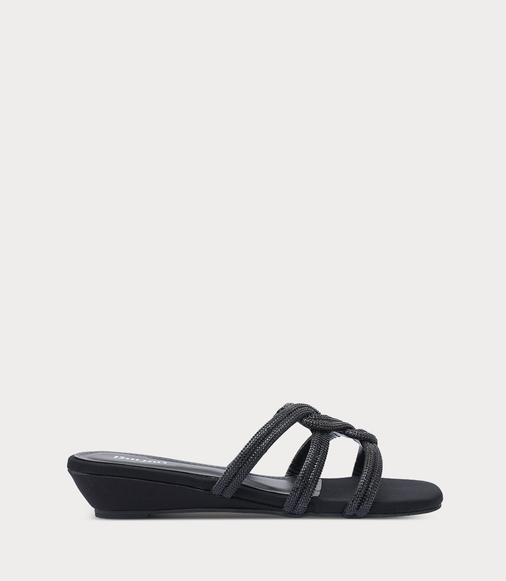 Women Slipper Heels-BLACK