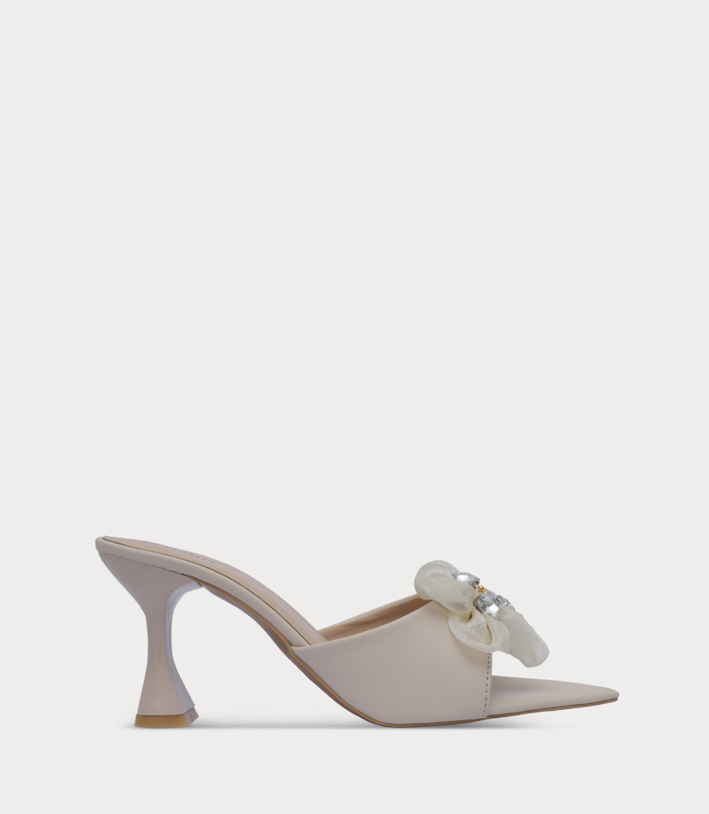 Women Slipper Heels-IVORY
