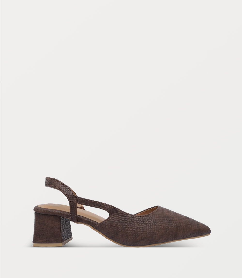 Women Sling Back-BROWN