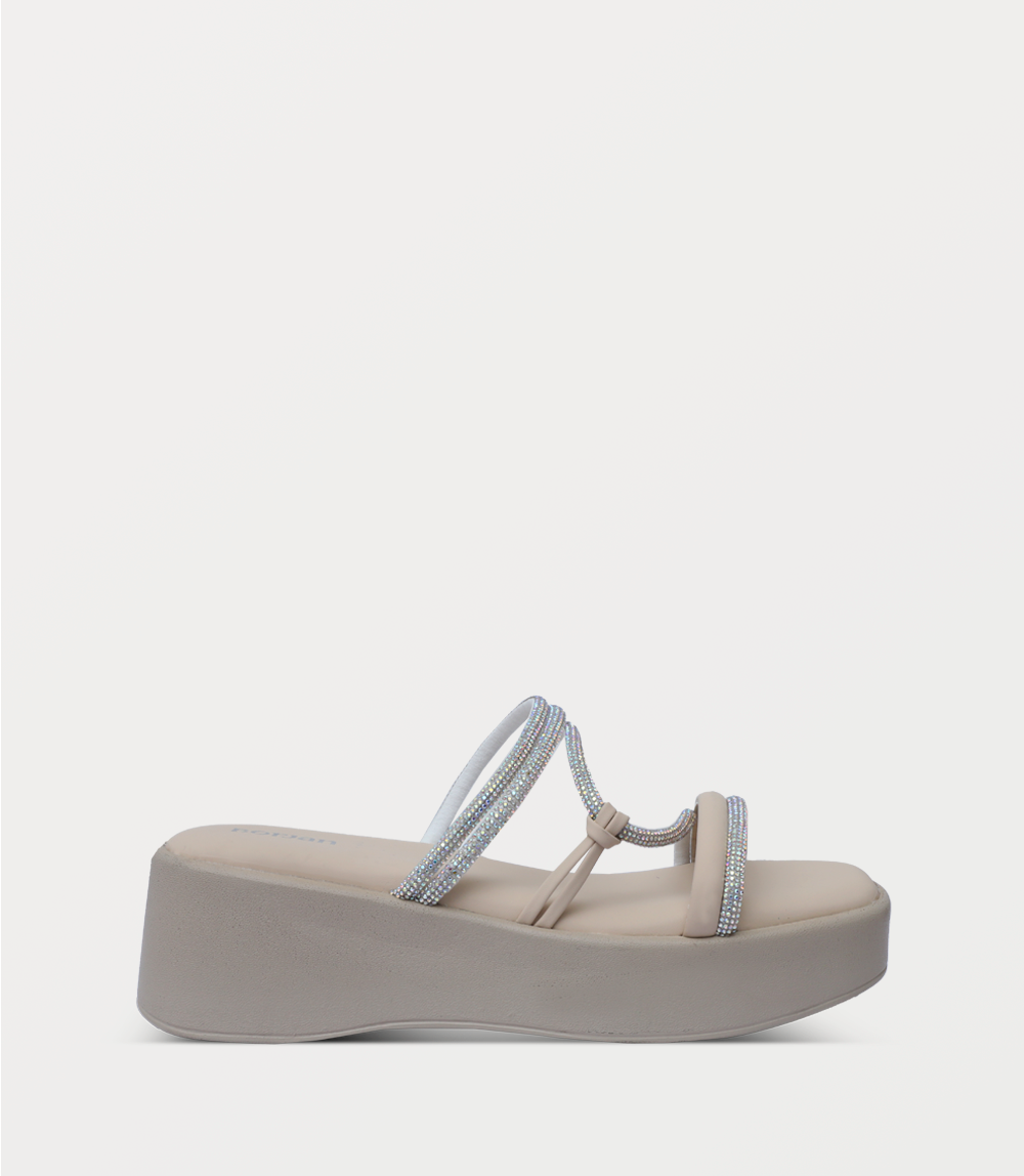 Women Platform Slipper-IVORY