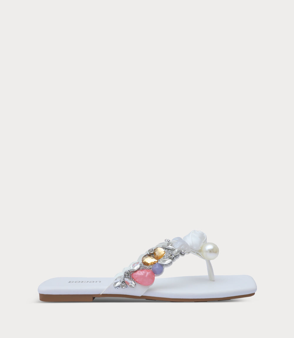 Women Chappal-WHITE
