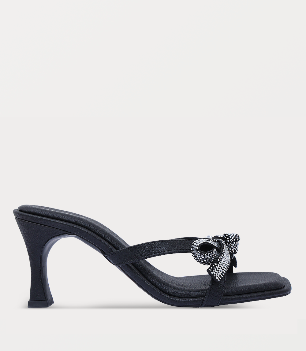 Women Slipper Heels-BLACK