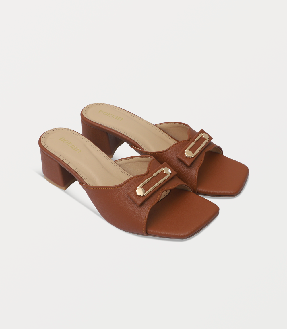 Women Slipper Heels-TAN