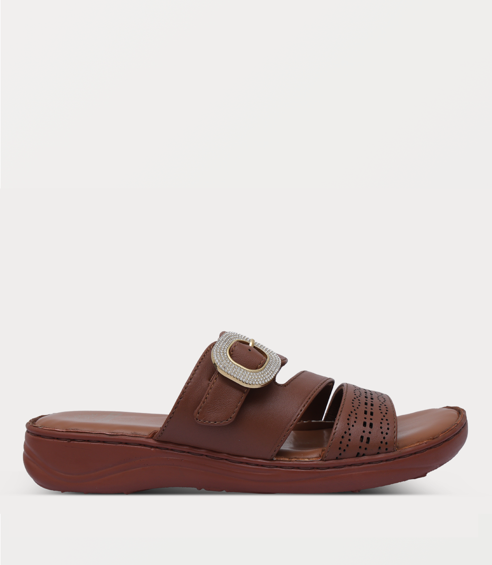Women Comfort Slipper-TAN