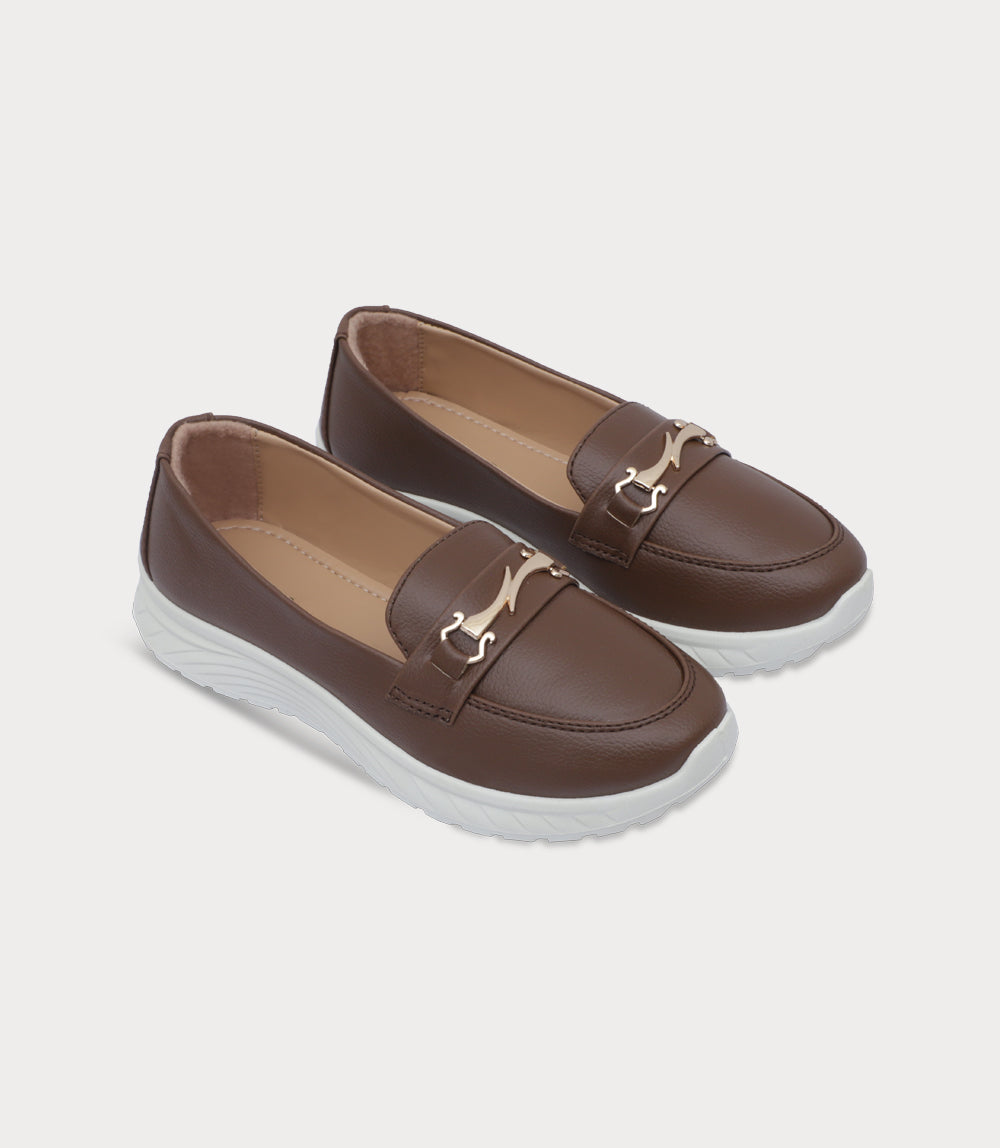 Women Comfort Moccasin-DARK BROWN