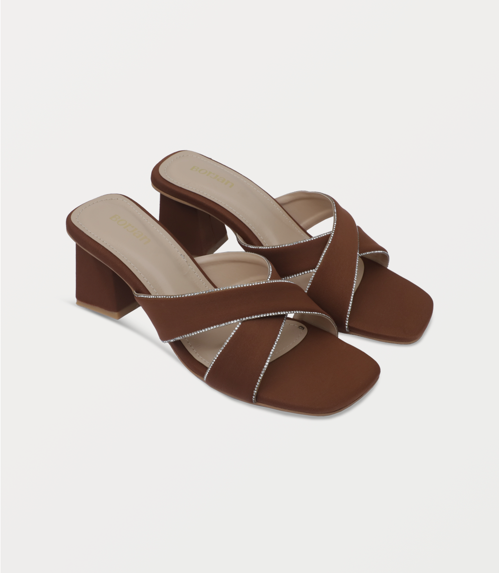 Women Slipper Heels-TAN