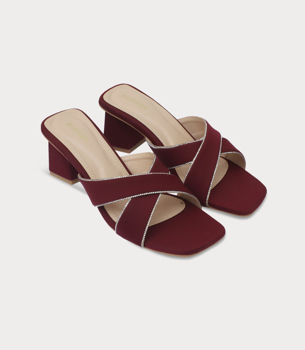 Women Slipper Heels-MAROON