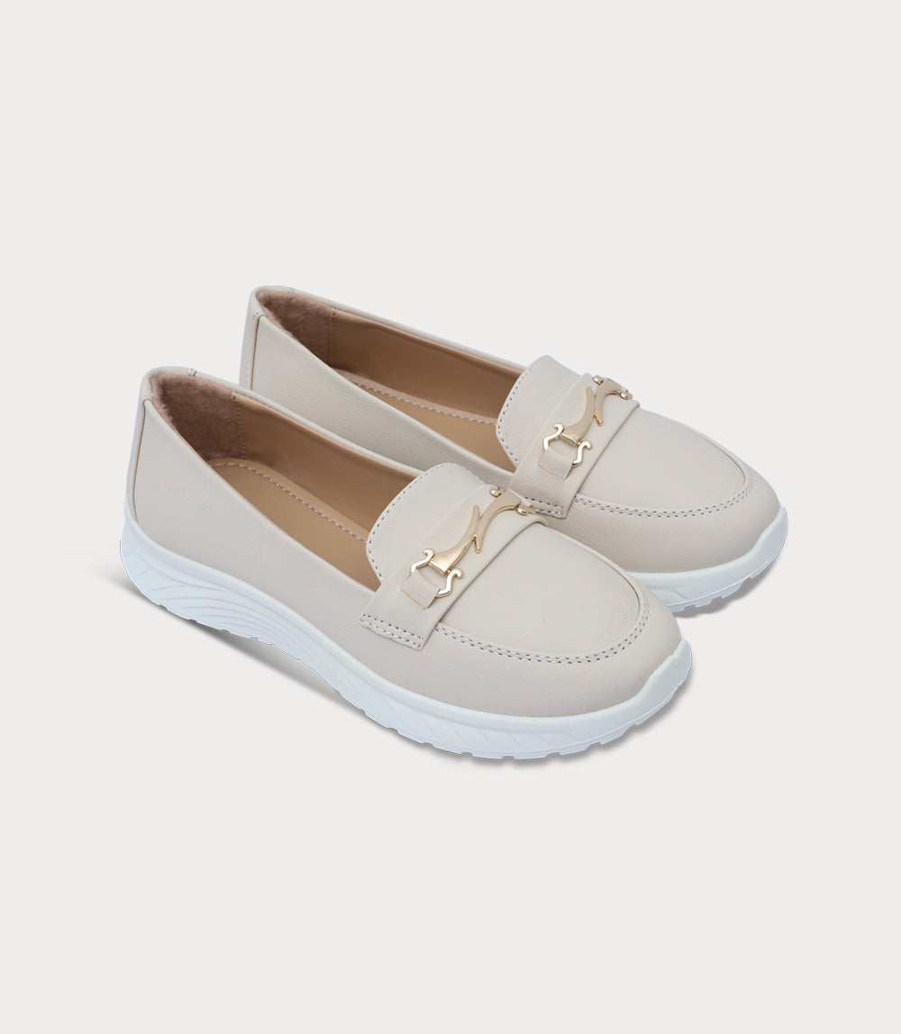 Women Comfort Moccasin-IVORY