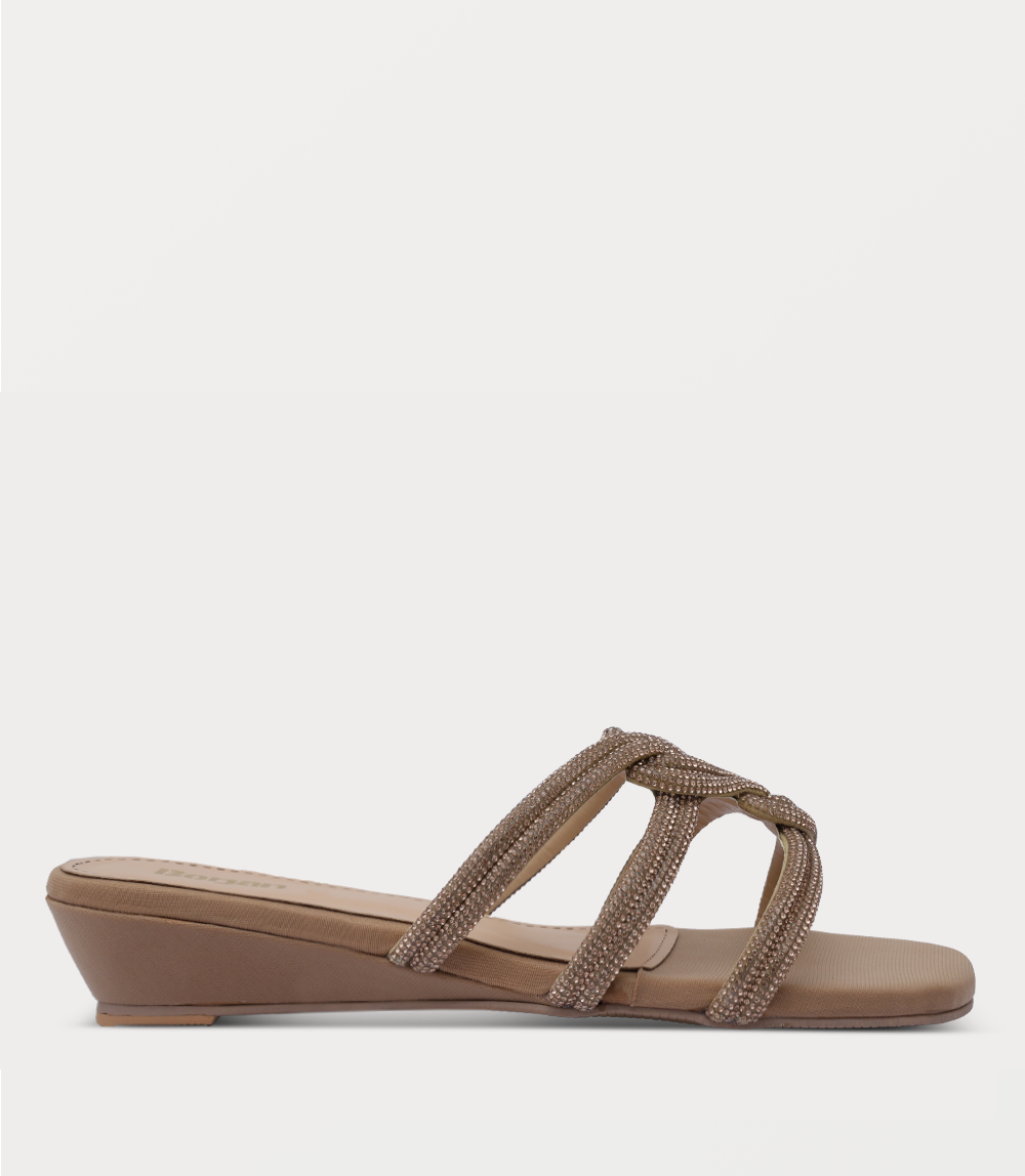 Women Slipper Heels-GOLDEN