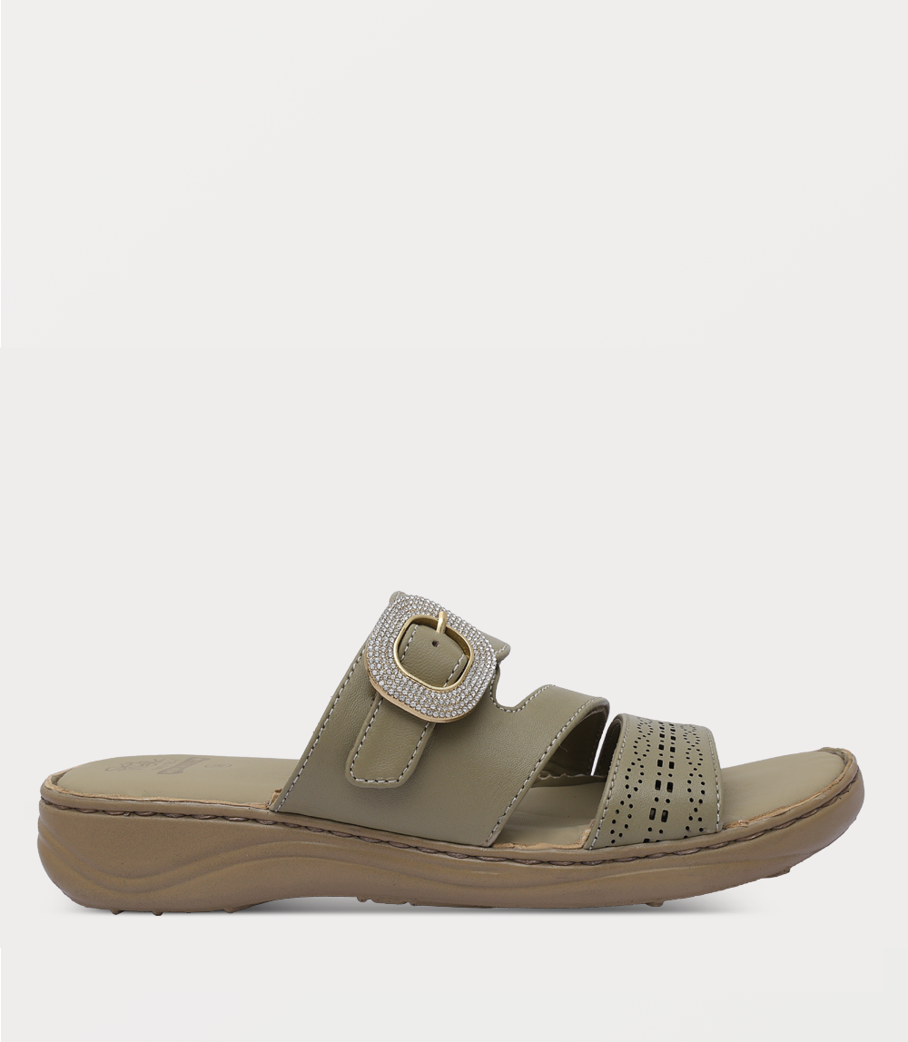 Women Comfort Slipper-OLIVE