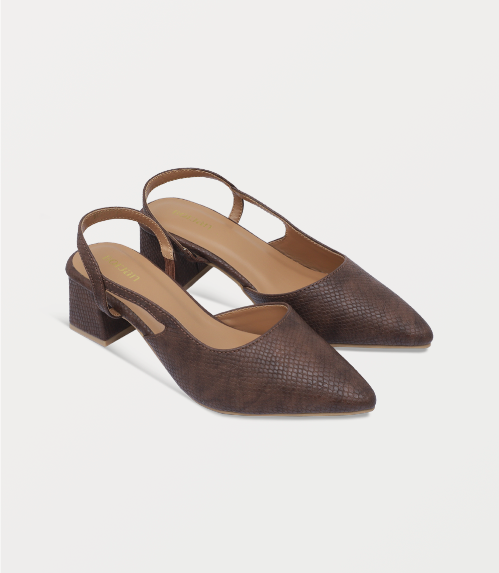 Women Sling Back-BROWN
