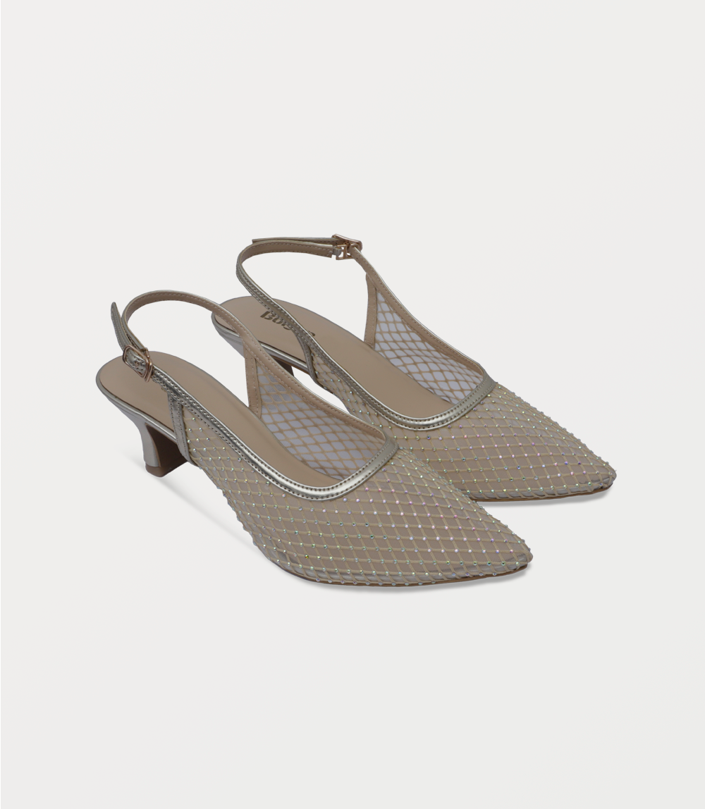 Women Sling Back-GOLDEN