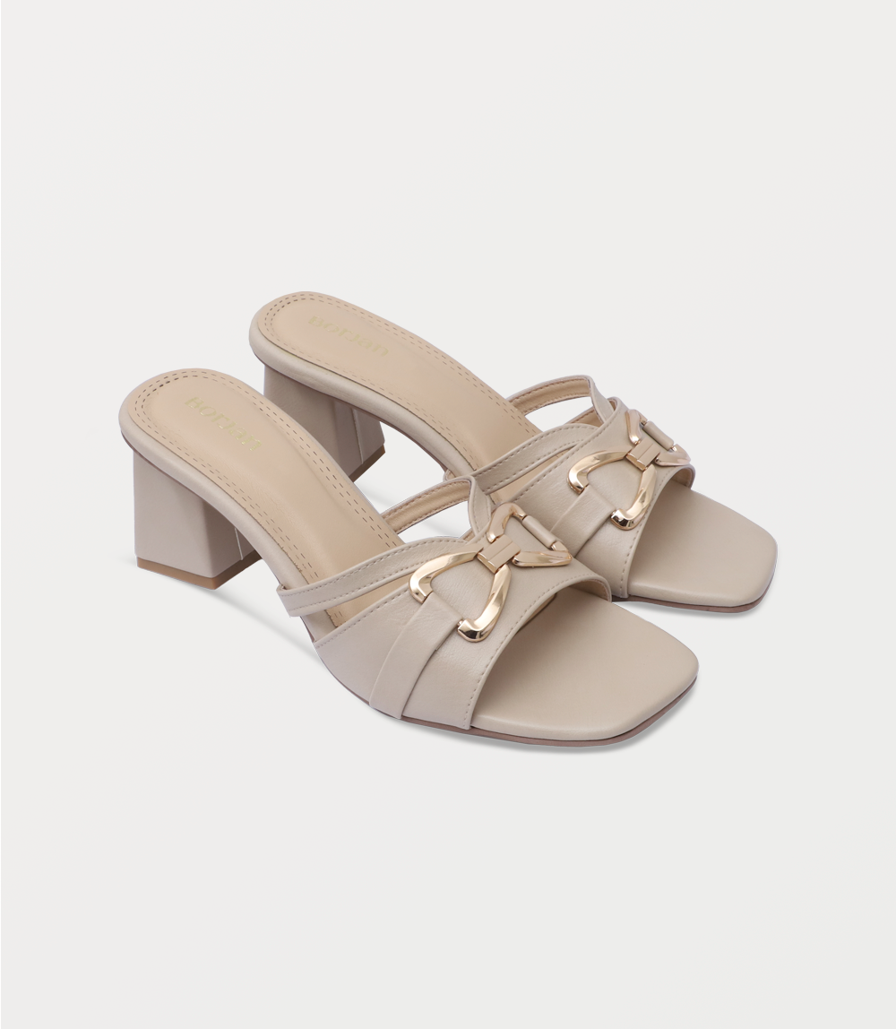Women Slipper Heels-IVORY