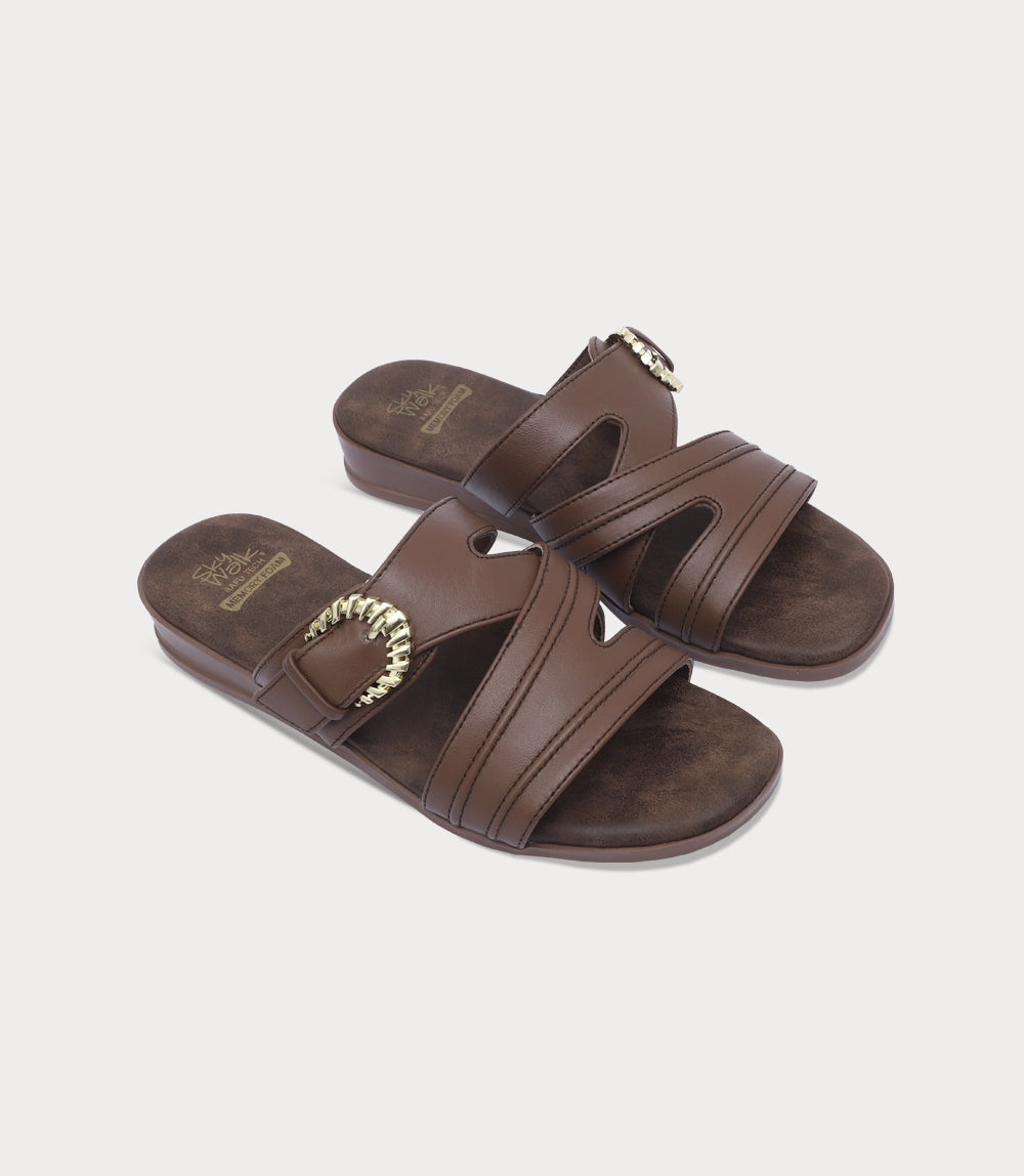 Women Comfort Slipper-BROWN
