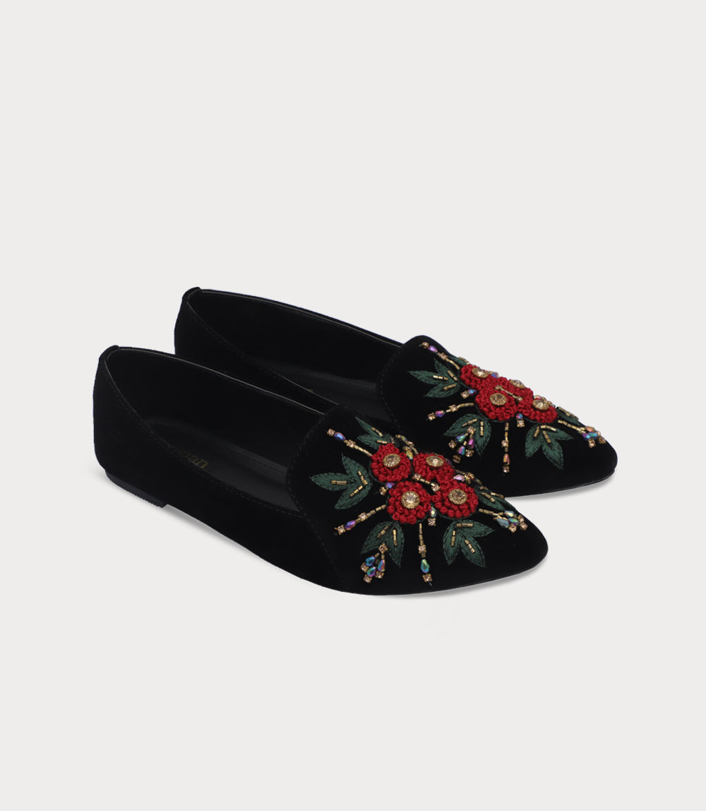 Women Ballerina-BLACK/MULTI