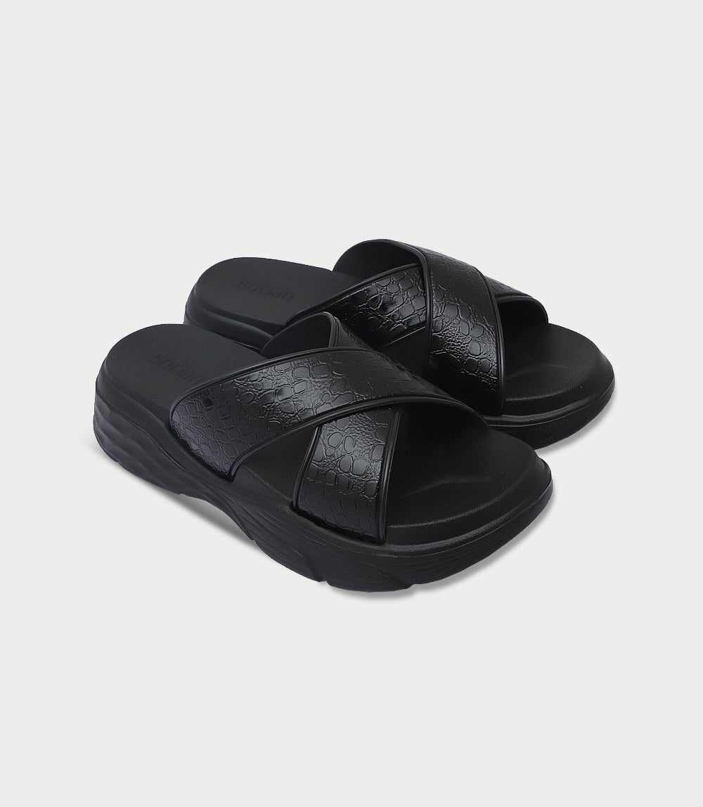 Women Comfort Slipper-BLACK