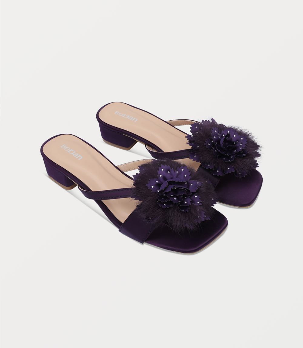 Women Slipper Heels-PLUM