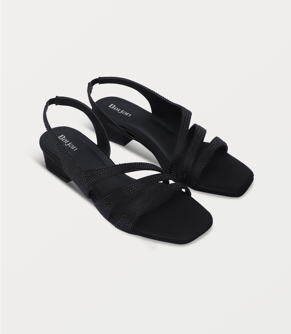 Women Sandal Heels-BLACK