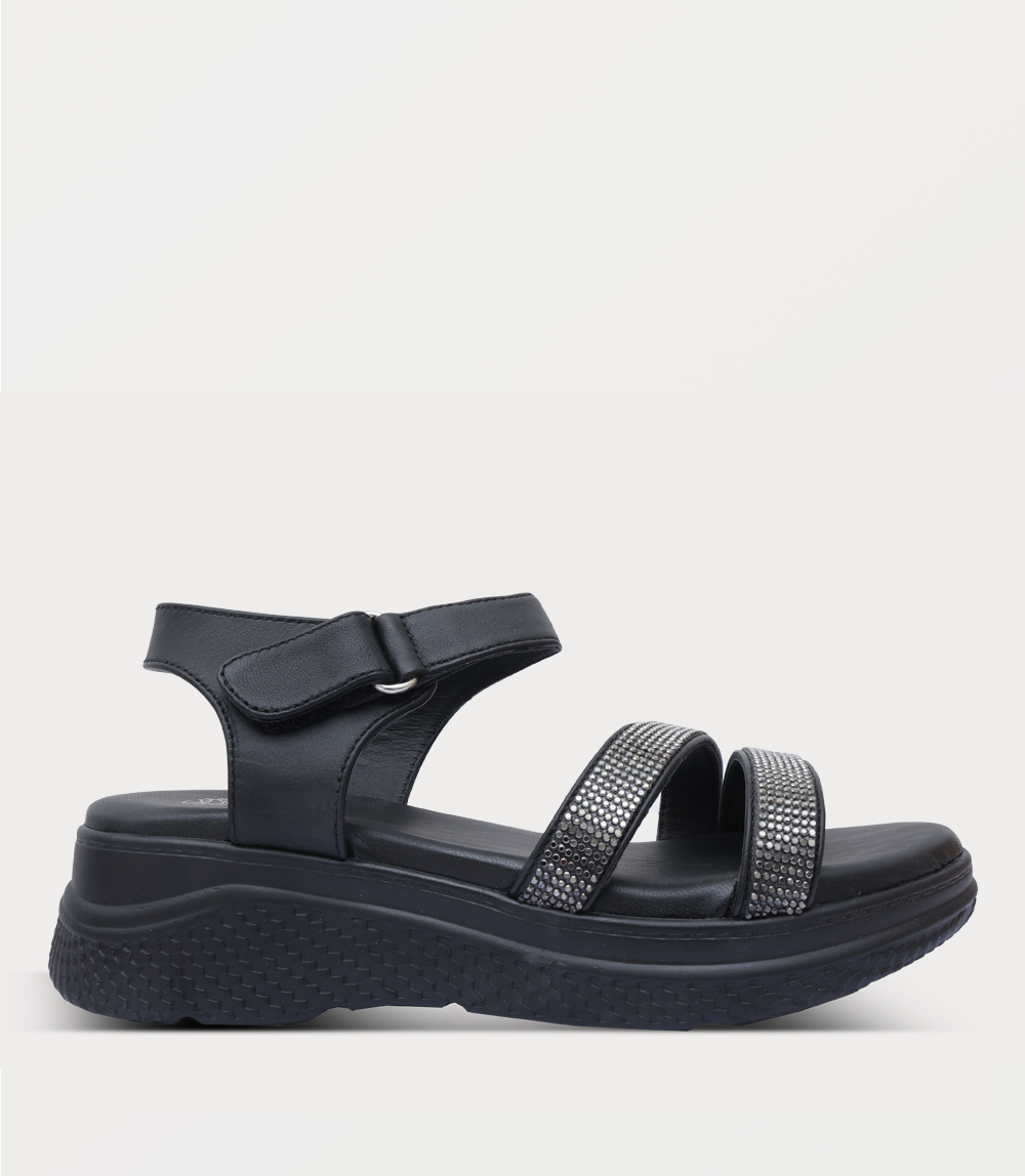 Women Comfort Sandal-BLACK