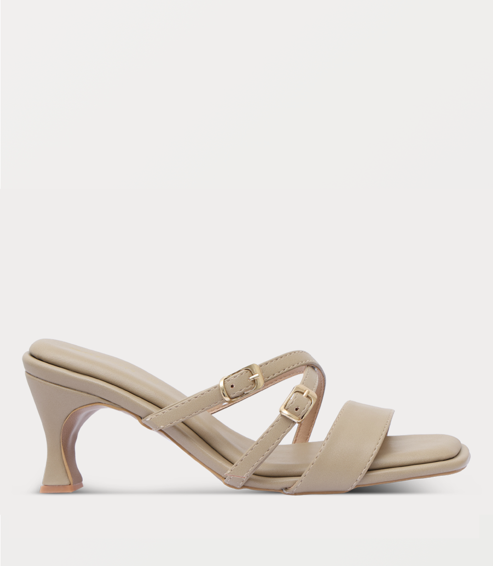 Women Slipper Heels-BEIGE
