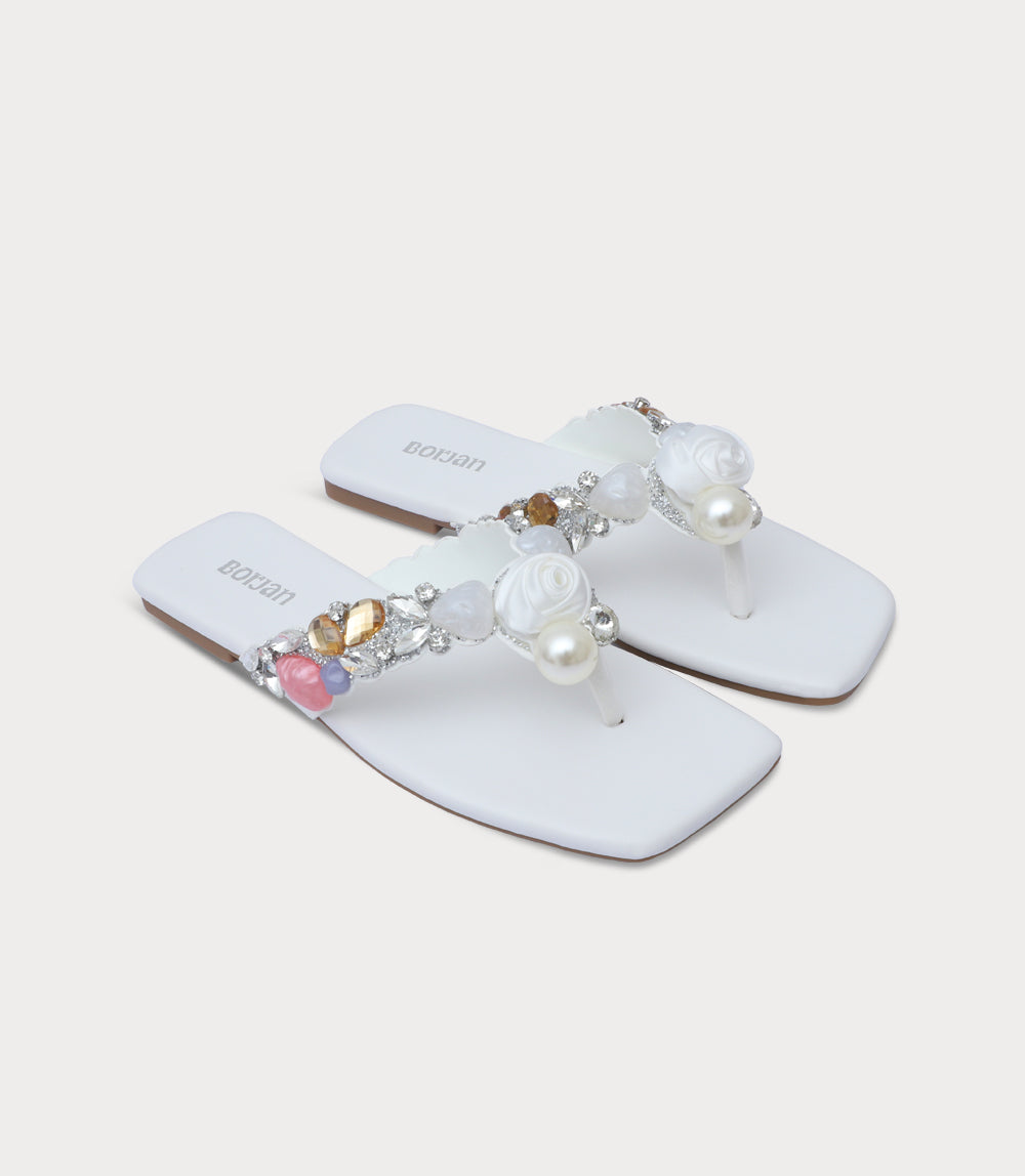 Women Chappal-WHITE
