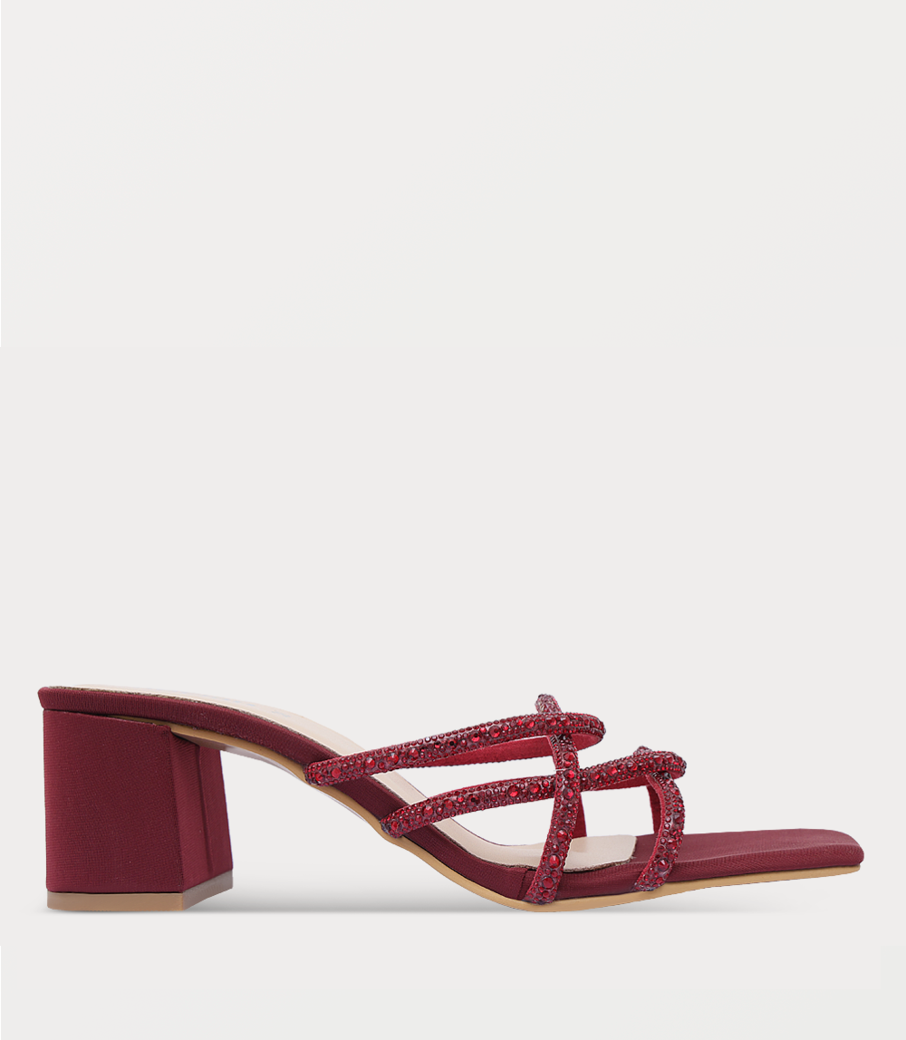 Women Slipper Heels-MAROON