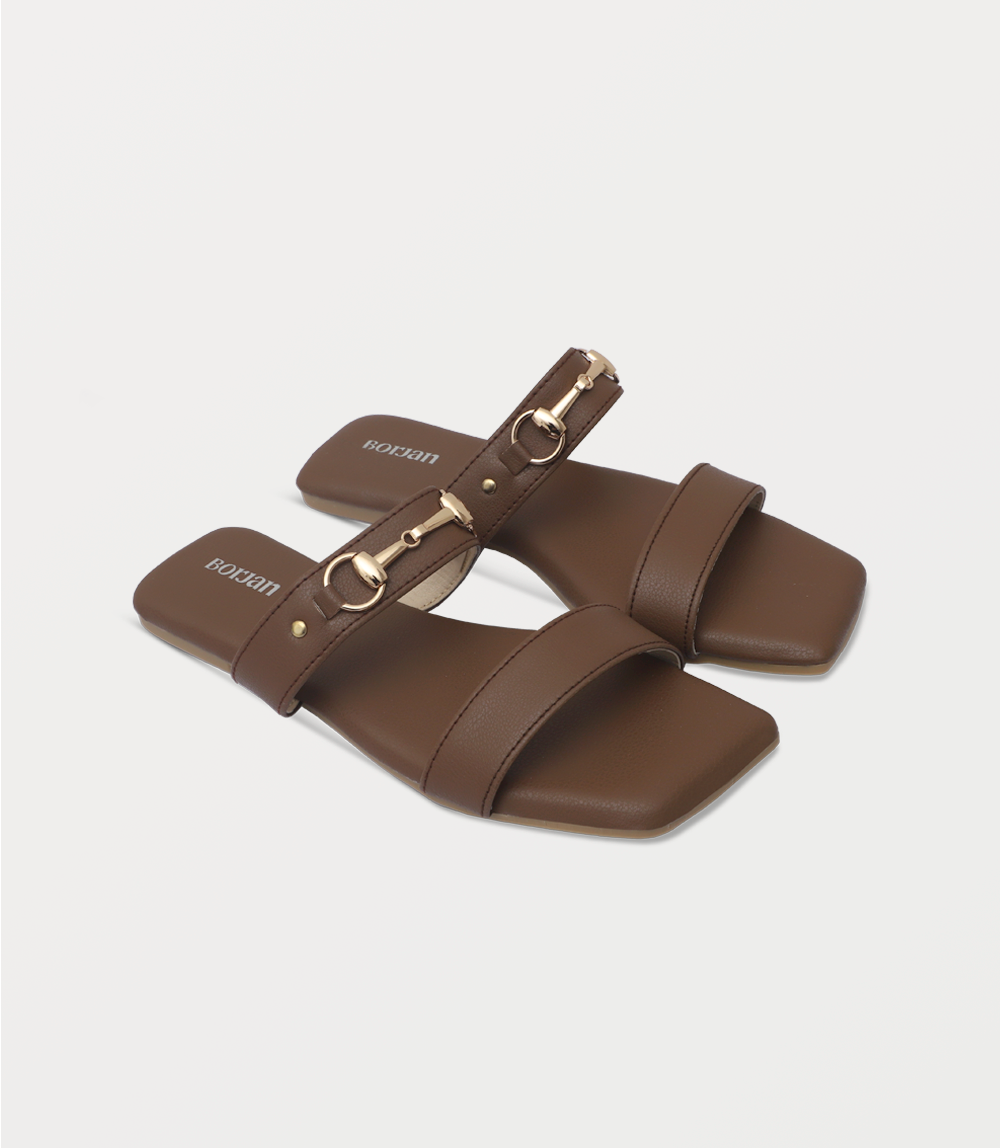 Women Slipper-DARK BROWN