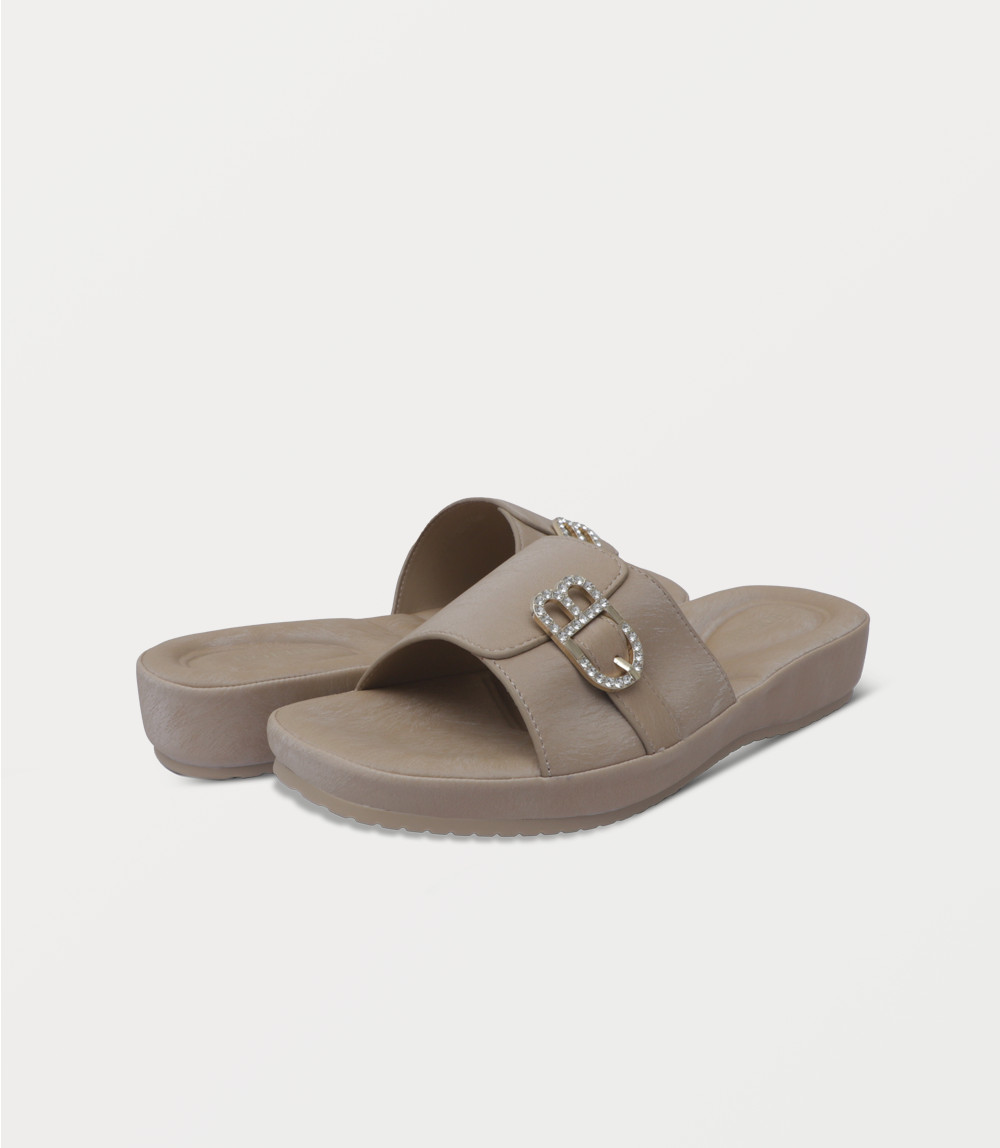 Women Comfort Slipper-KHAKI
