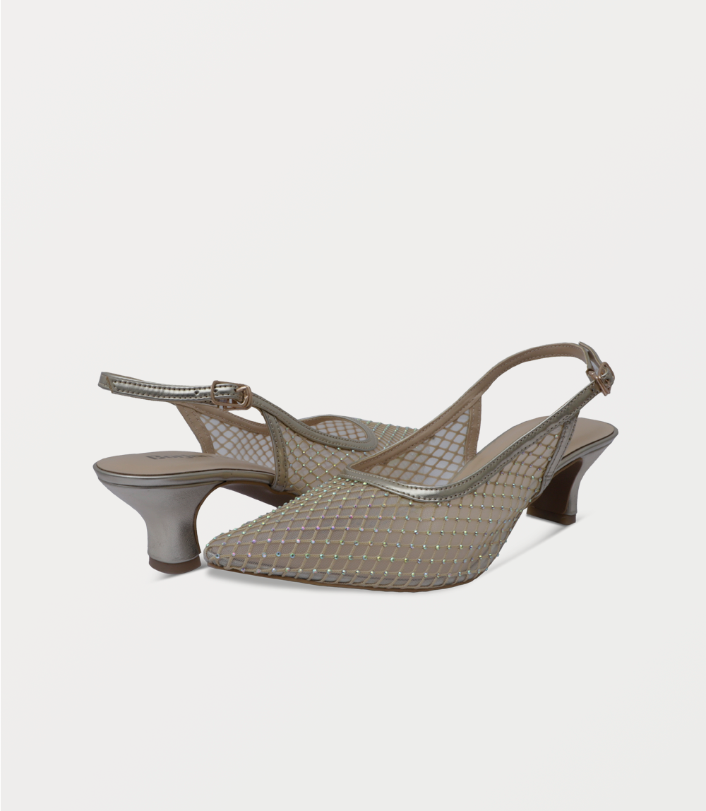 Women Sling Back-GOLDEN