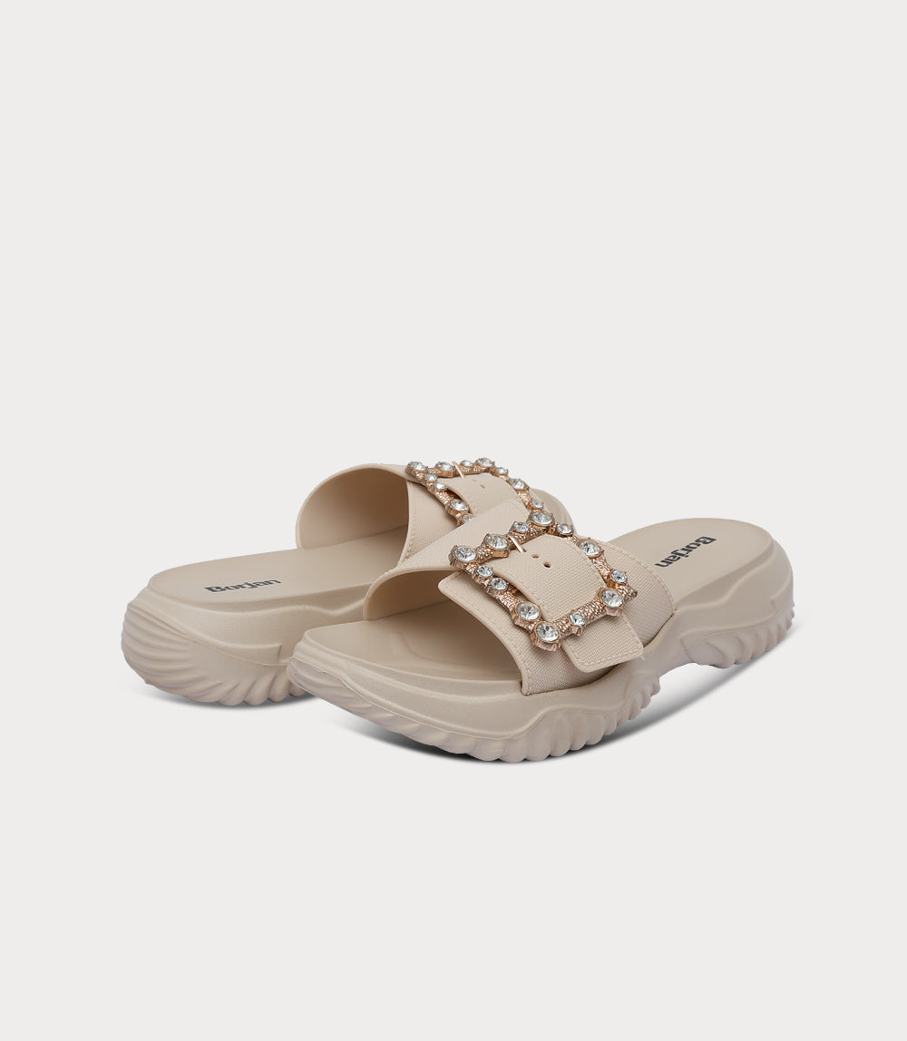 Women Comfort Slipper-BEIGE