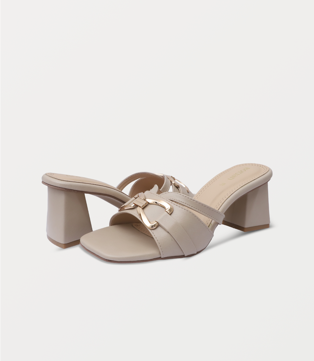 Women Slipper Heels-IVORY
